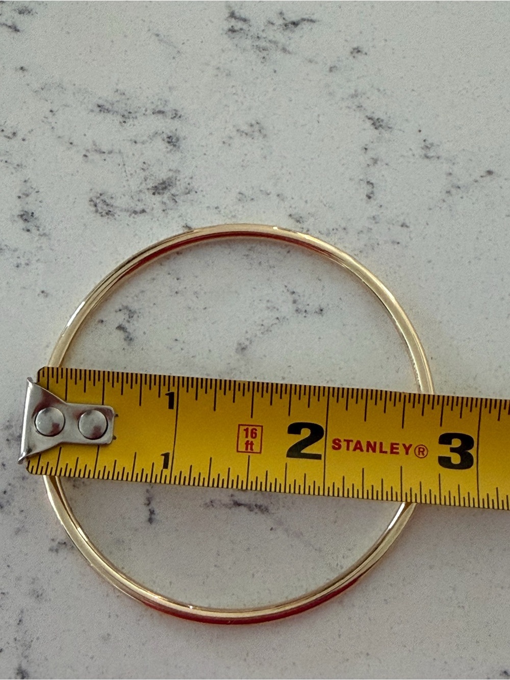 REAL GOLD - Italian 18K Solid Gold Polished Slip-On Bangle - Picture 8 of 9